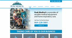 Desktop Screenshot of peakmedicalproducts.com